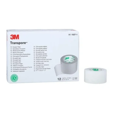 Transpore Surgical Tape Plastic/Polyethylene 1"x10yd Clear Non-Sterile 12/Bx, 10 BX/CA