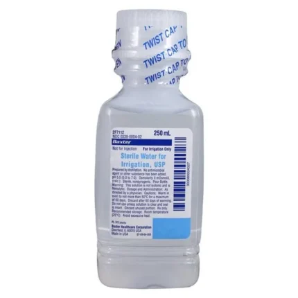 Irrigation Solution Water 250mL Plastic Pour Bottle Ea, 24 EA/CA