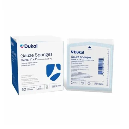 100% Cotton Gauze Sponge 4x4" Sterile Not Made With Natural Rubber Latex, 12 BX/CA
