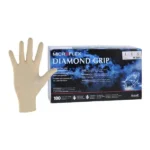 MICROFLEX Diamond Grip Exam Gloves Large Standard Natural Non-Sterile, 10 BX/CA