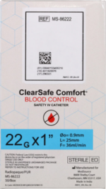 BC Catheter  Anti-Stick 22 Gauge 1" 50/Bx - Image 3