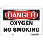 Danger Oxygen No Smoking Sign 7x10" Each