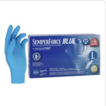 SemperForce Nitrile Exam Glove Large Blue Non-Sterile (1)