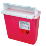 Sharps Container 5qt Red 10x4.4x9.2" Counterbalanced Side Entry Polypropylene Ea