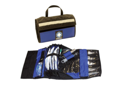 Tube-Pro Deluxe Intubation Kit Black/Blue Velcro Closure Top Handle
